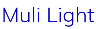 Muli Light шрифт